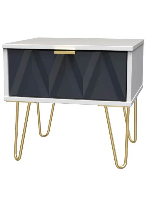 Swift Prism 1 Drawer Bedside Table (41cm x 39.5cm x 45cm) - One Size Image 3