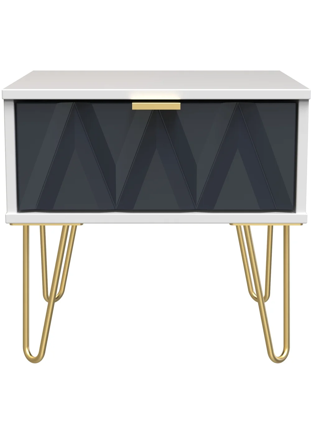 Swift Prism 1 Drawer Bedside Table (41cm x 39.5cm x 45cm) - One Size Image 1
