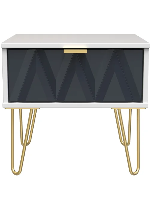 Swift Prism 1 Drawer Bedside Table (41cm x 39.5cm x 45cm) - One Size Image 1