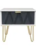 Swift Prism 1 Drawer Bedside Table (41cm x 39.5cm x 45cm) - One Size Image 1