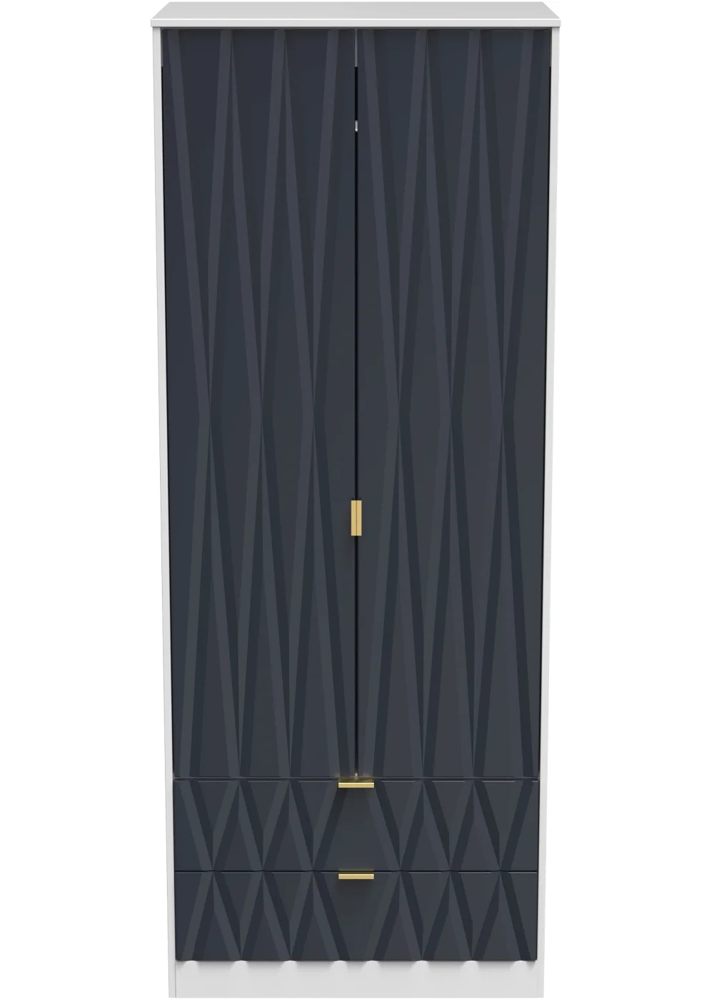 Ready Assembled Prism 2 Door 2 Drawer Wardrobe - One Size Image 2