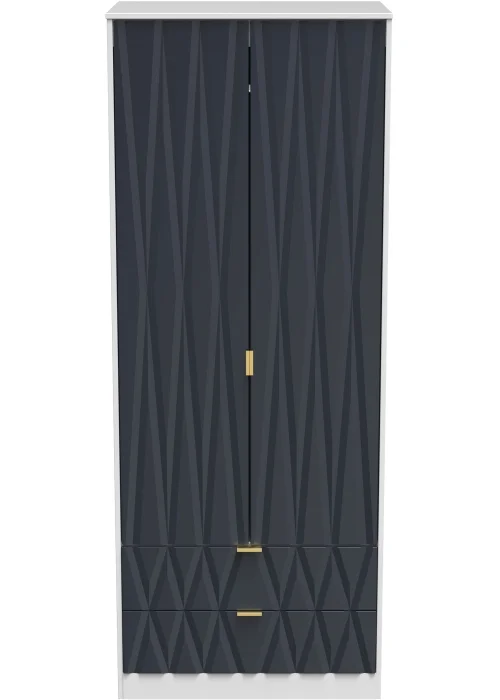 Ready Assembled Prism 2 Door 2 Drawer Wardrobe - One Size Image 2