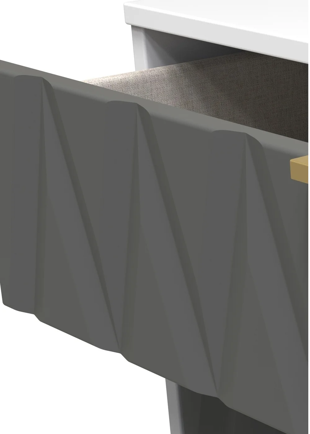 Ready Assembled Prism 3 Drawer Chest - One Size Image 2