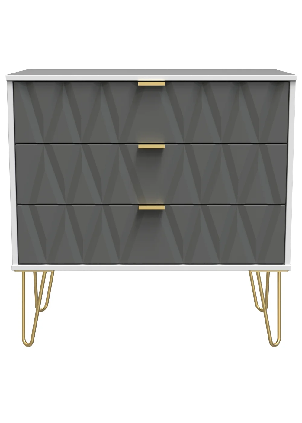 Ready Assembled Prism 3 Drawer Chest - One Size Image 1