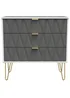 Ready Assembled Prism 3 Drawer Chest - One Size Image 1