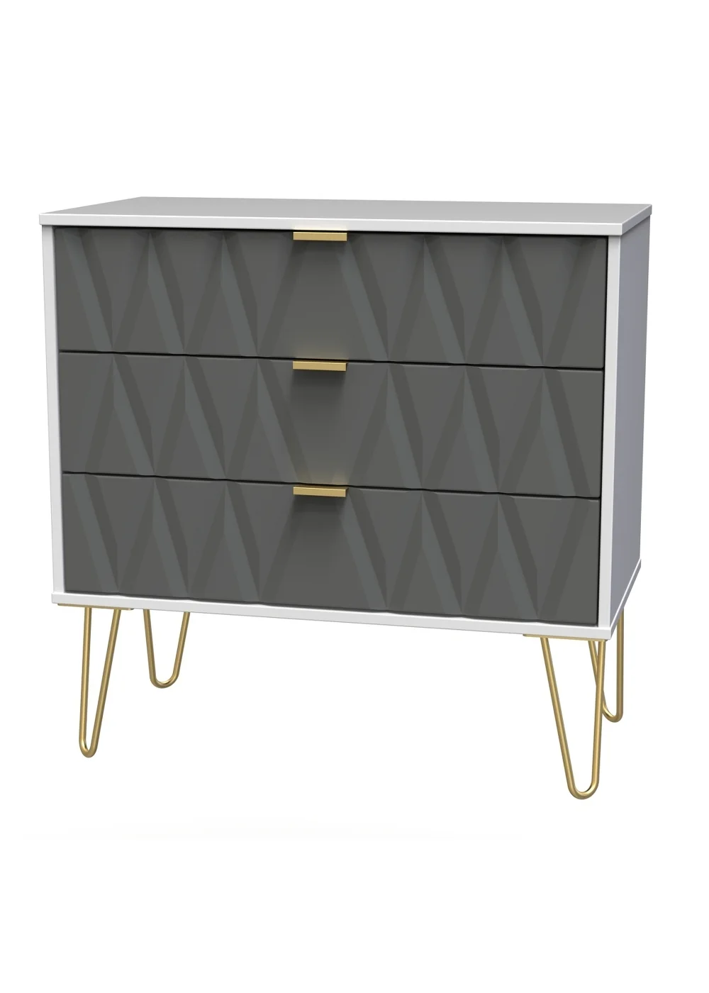 Ready Assembled Prism 3 Drawer Chest - One Size Image 3