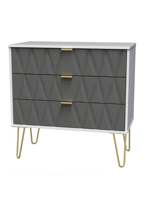 Ready Assembled Prism 3 Drawer Chest - One Size Image 3