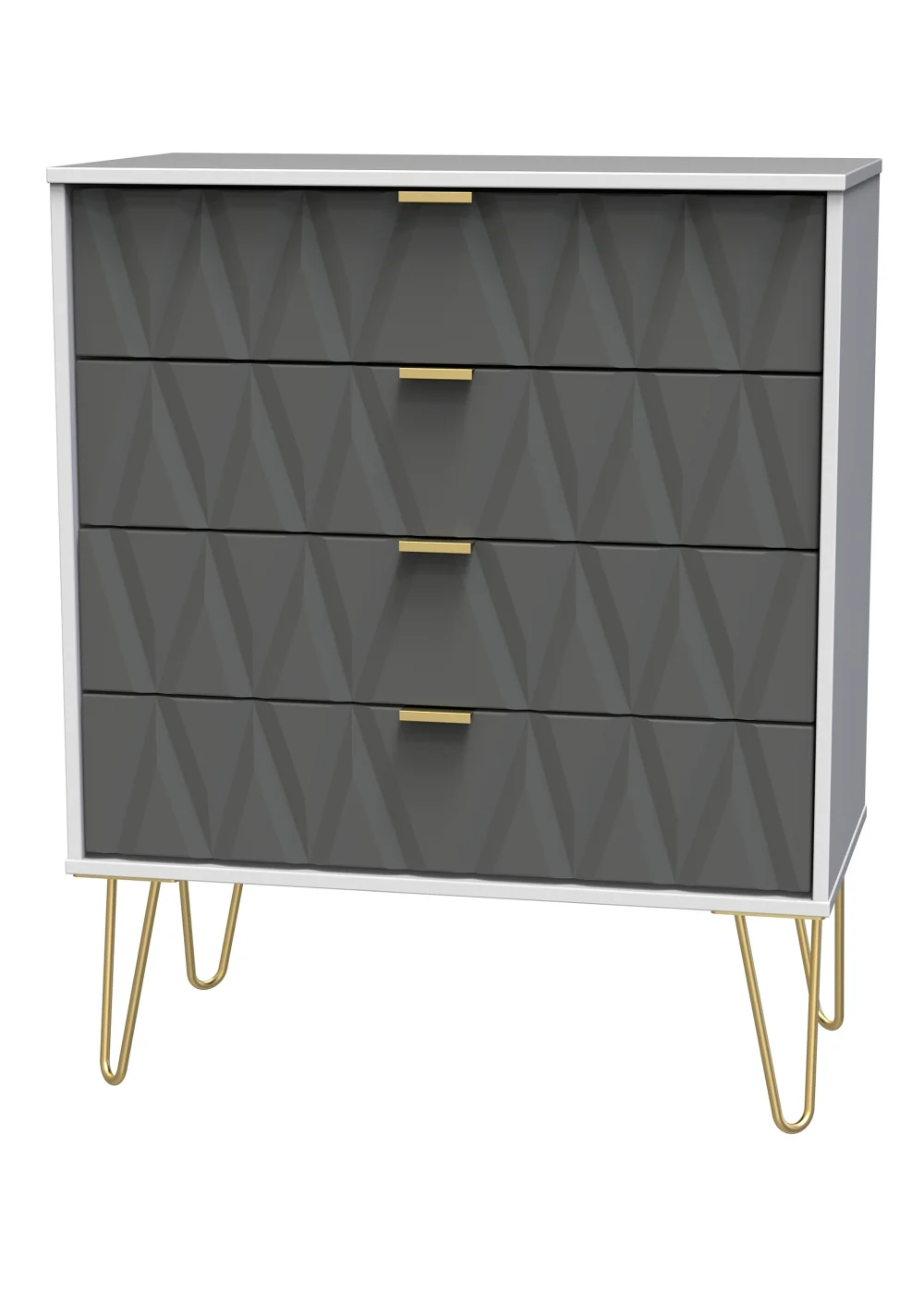 Ready Assembled Prism 4 Drawer Chest - One Size Image 4