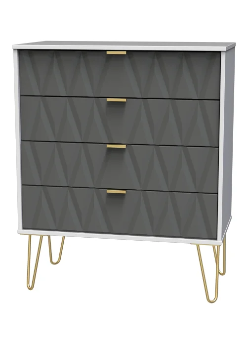 Ready Assembled Prism 4 Drawer Chest - One Size Image 4