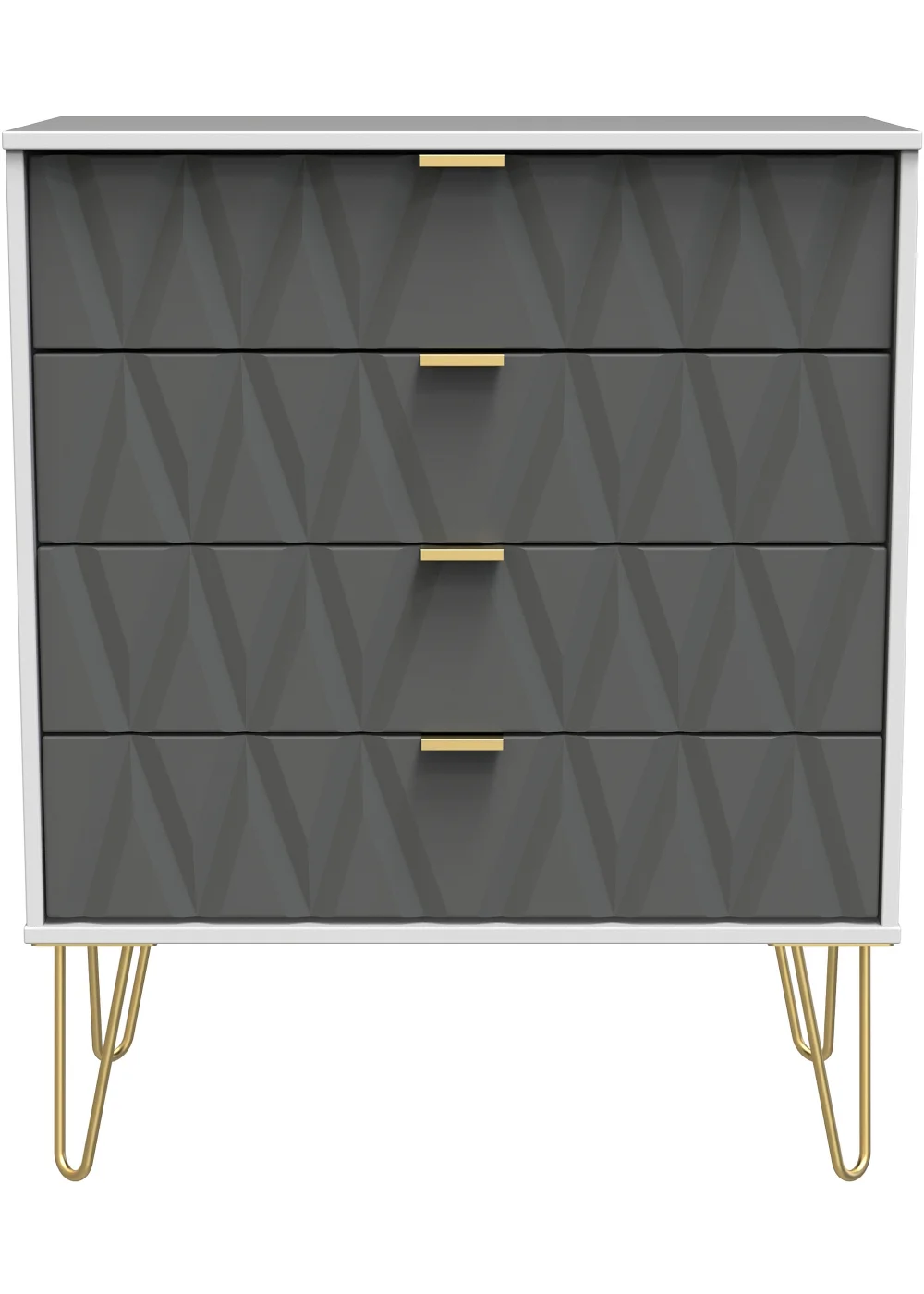 Ready Assembled Prism 4 Drawer Chest - One Size Image 2