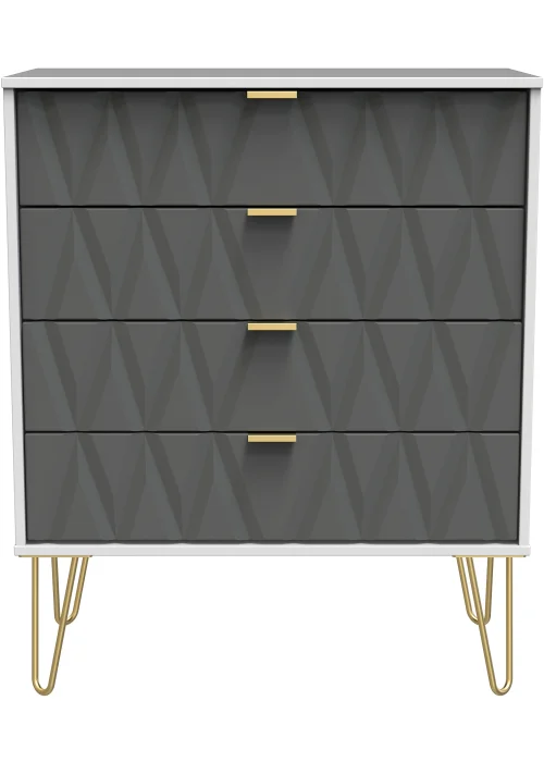 Ready Assembled Prism 4 Drawer Chest - One Size Image 2