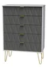 Ready Assembled Prism 5 Drawer Chest - One Size Image 3