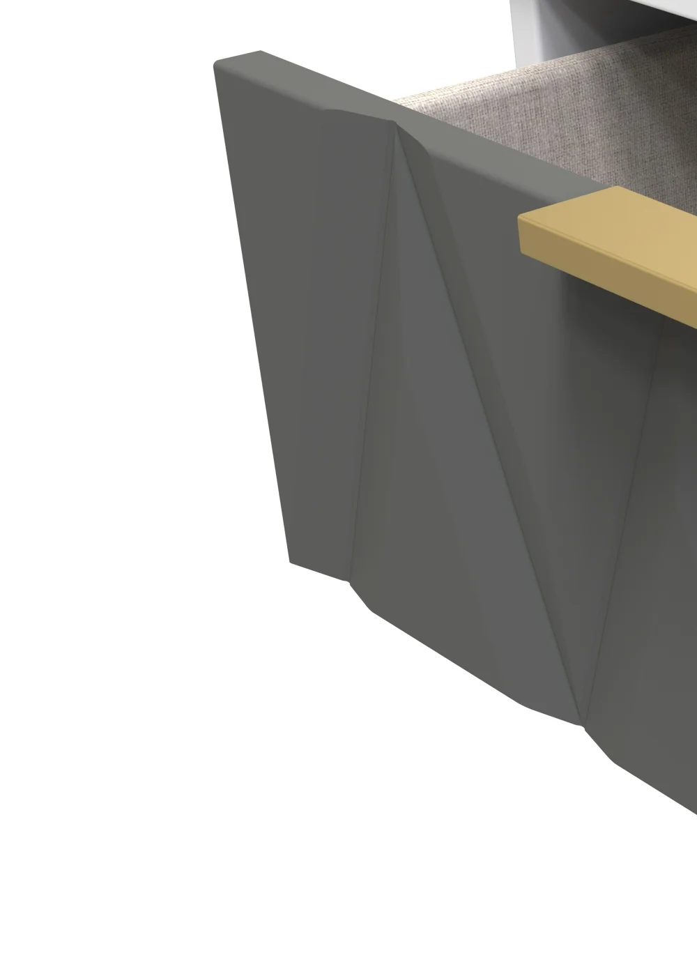 Swift Prism 1 Drawer Bedside Table (41cm x 39.5cm x 45cm) - One Size Image 2