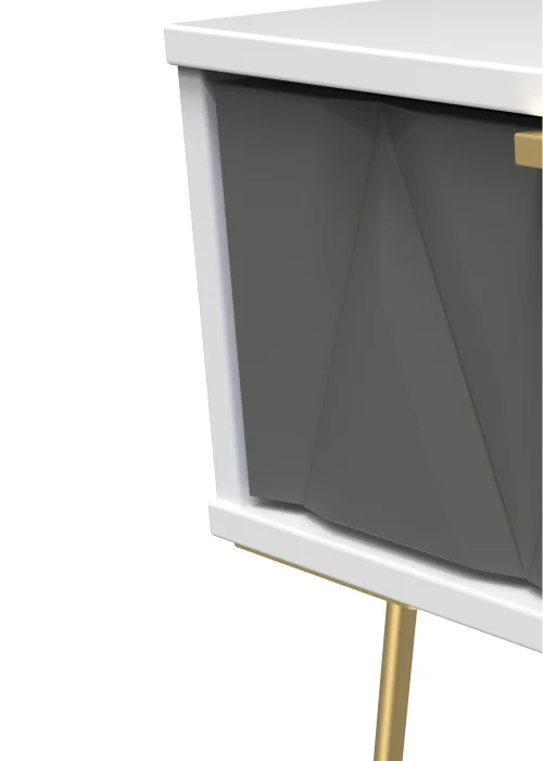 Swift Prism 1 Drawer Bedside Table (41cm x 39.5cm x 45cm) - One Size Image 4