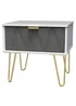 Swift Prism 1 Drawer Bedside Table (41cm x 39.5cm x 45cm) - One Size Image 3