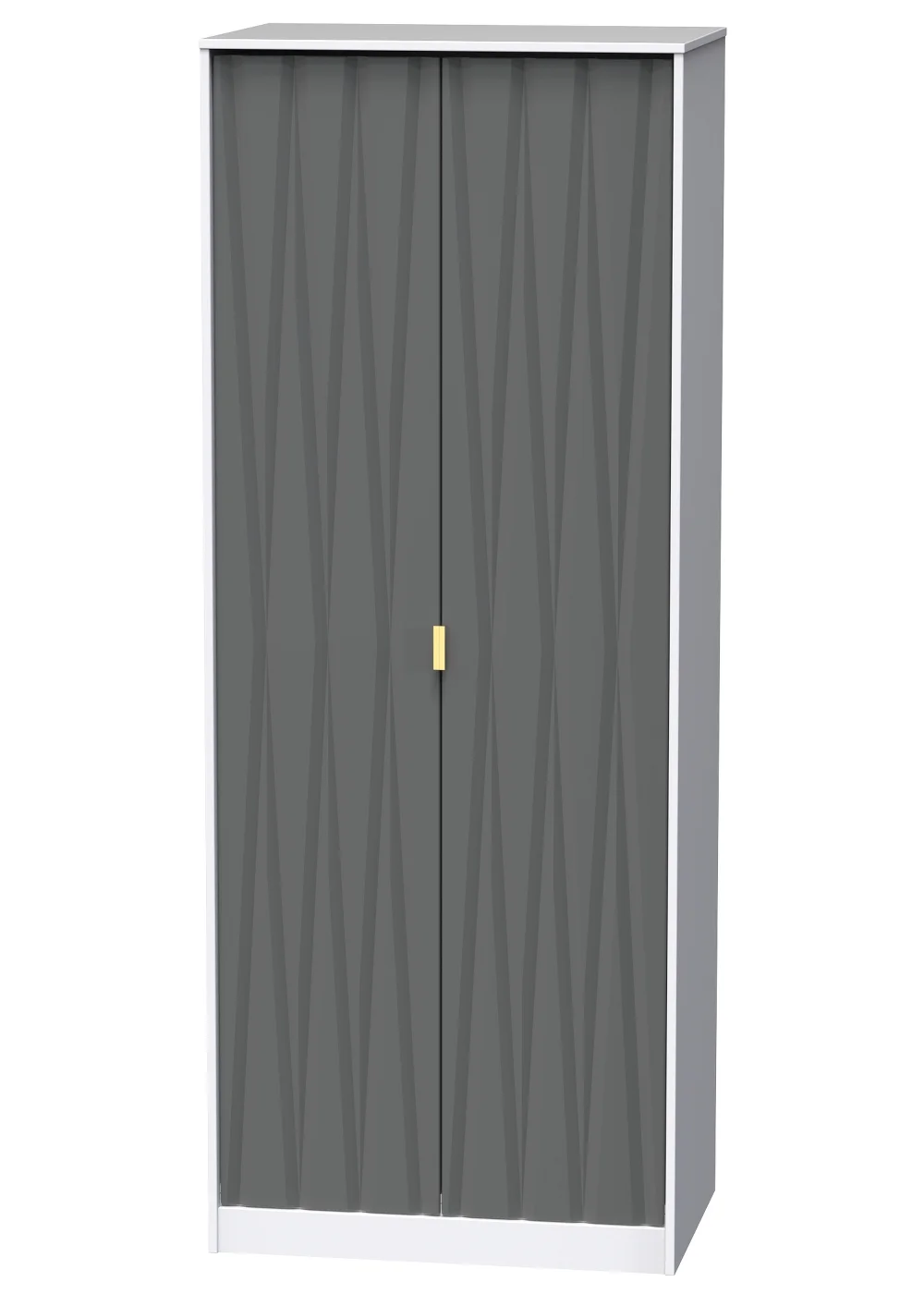 Swift Prism 2 Door Wardrobe (197cm x 53cm x 74cm) - One Size Image 3