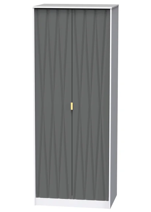 Swift Prism 2 Door Wardrobe (197cm x 53cm x 74cm) - One Size Image 3