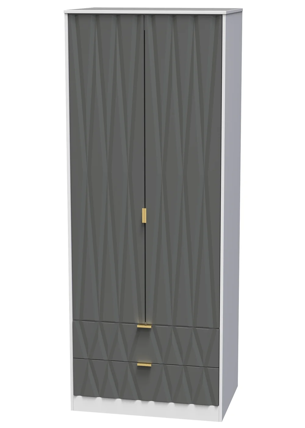 Ready Assembled Prism 2 Door 2 Drawer Wardrobe - One Size Image 4