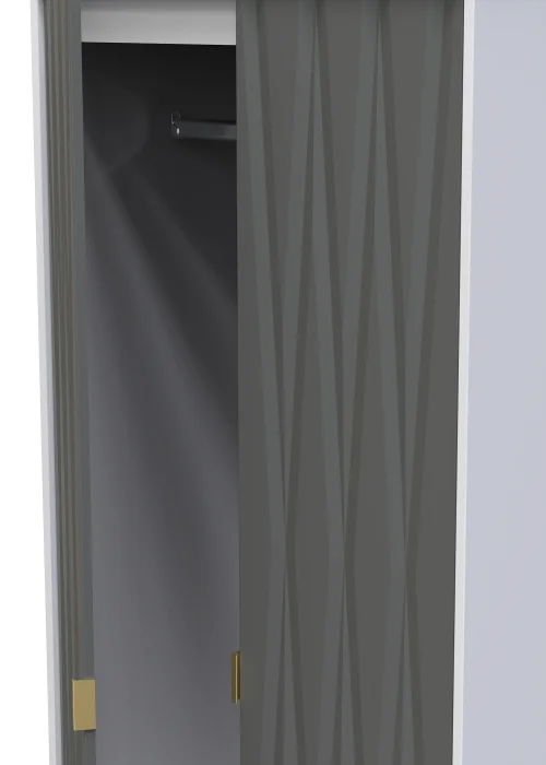 Ready Assembled Prism 2 Door 2 Drawer Wardrobe - One Size Image 3