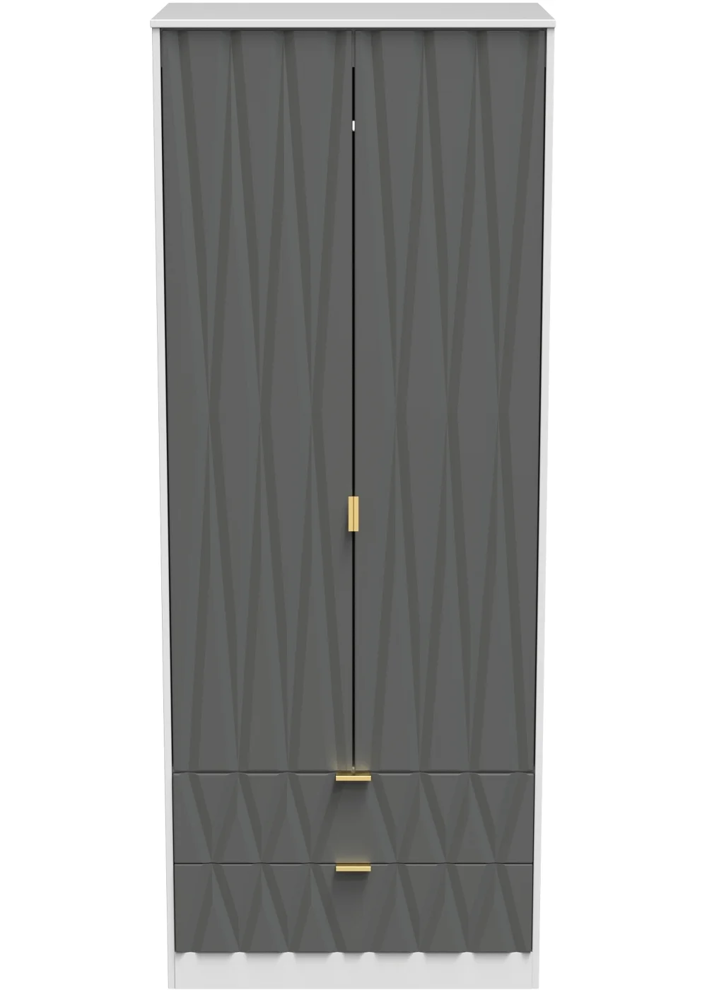 Ready Assembled Prism 2 Door 2 Drawer Wardrobe - One Size Image 2