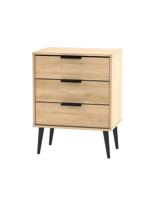 Ready Assembled Milano 3 Drawer Midi Chest - One Size Image 4