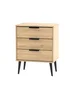 Ready Assembled Milano 3 Drawer Midi Chest - One Size Image 4