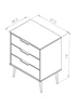 Ready Assembled Milano 3 Drawer Midi Chest - One Size Image 3
