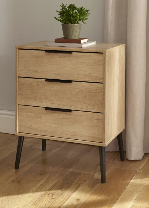 Ready Assembled Milano 3 Drawer Midi Chest - One Size Image 5