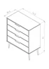 Ready Assembled Milano 4 Drawer Chest - One Size Image 5
