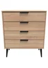 Ready Assembled Milano 4 Drawer Chest - One Size Image 2