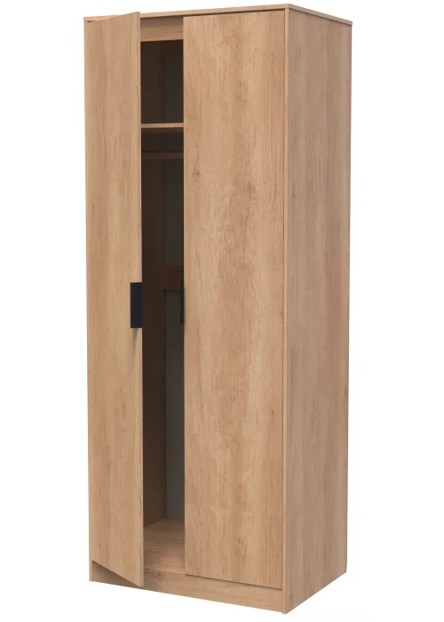 Swift Milano 2 Door Wardrobe (197cm x 53cm x 74cm) - One Size Image 5