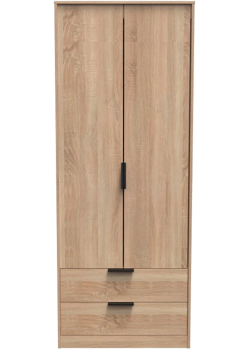 Ready Assembled Milano 2 Door 2 Drawer Wardrobe - One Size Image 1
