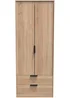 Ready Assembled Milano 2 Door 2 Drawer Wardrobe - One Size Image 1