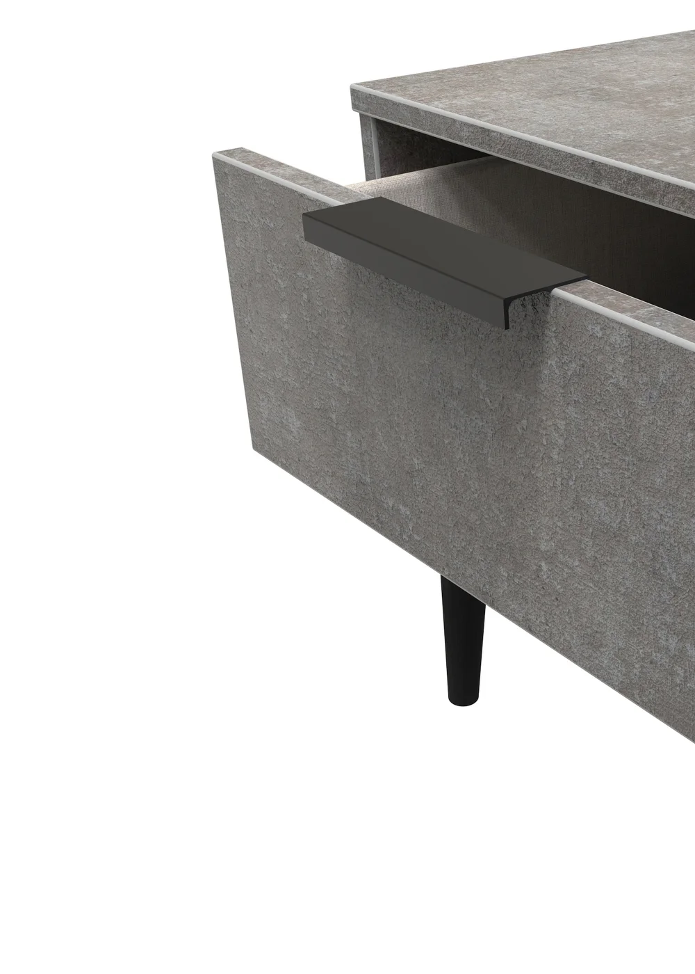 Swift Milano 1 Drawer Bedside Table (41cm x 39.5cm x 45cm) - One Size Image 3