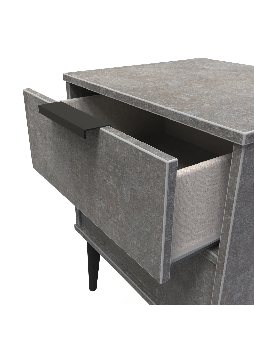 Swift Milano 2 Drawer Bedside Table (50.5cm x 41.5cm x 39.5cm) - One Size Image 2