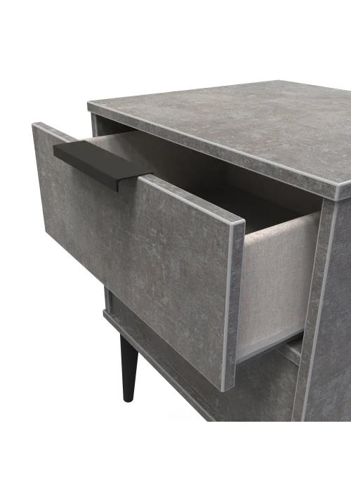 Swift Milano 2 Drawer Bedside Table (50.5cm x 41.5cm x 39.5cm) - One Size Image 2