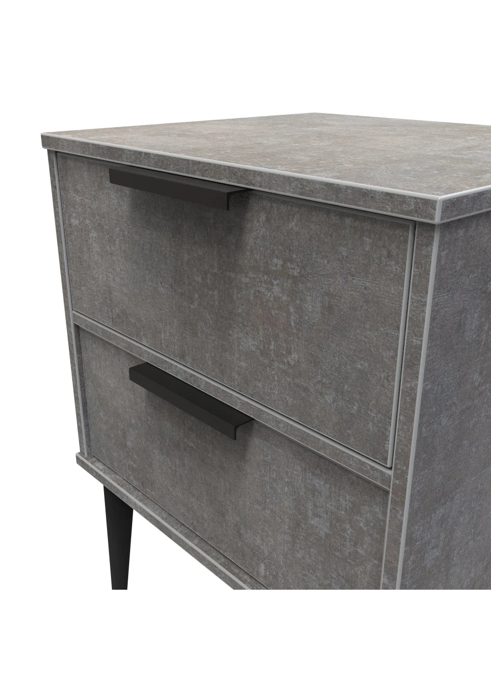 Swift Milano 2 Drawer Bedside Table (50.5cm x 41.5cm x 39.5cm) - One Size Image 4