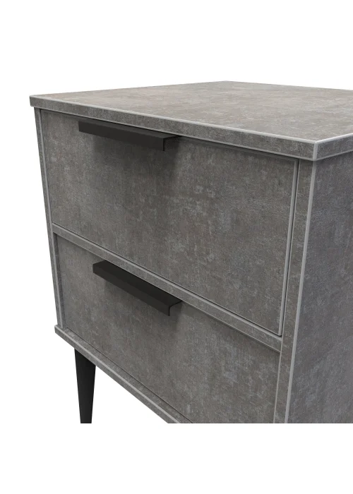 Swift Milano 2 Drawer Bedside Table (50.5cm x 41.5cm x 39.5cm) - One Size Image 4