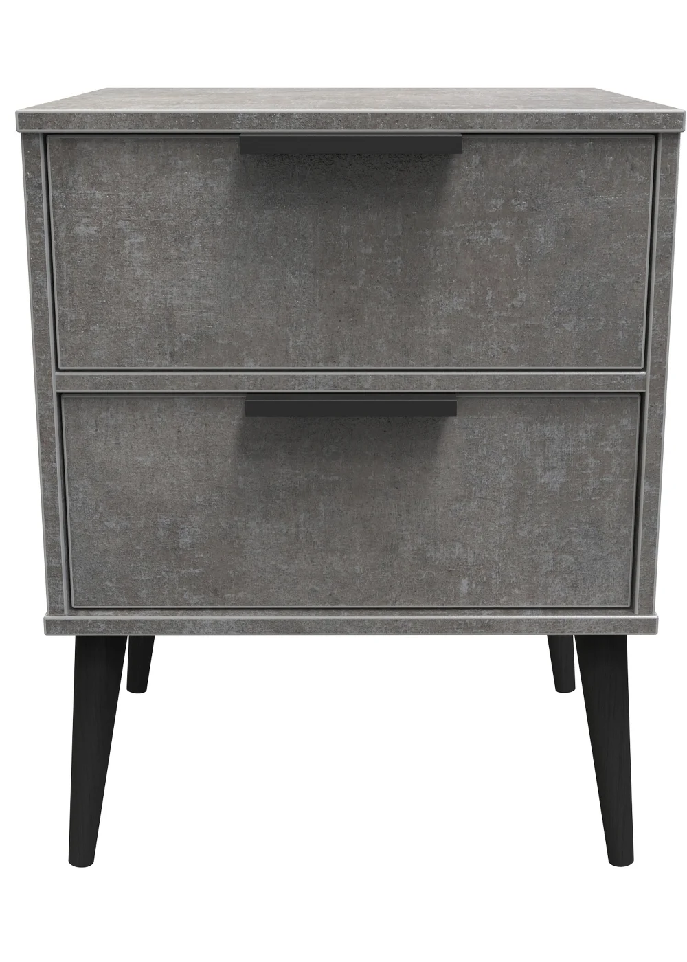 Swift Milano 2 Drawer Bedside Table (50.5cm x 41.5cm x 39.5cm) - One Size Image 1