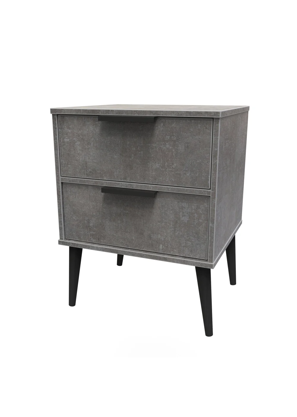Swift Milano 2 Drawer Bedside Table (50.5cm x 41.5cm x 39.5cm) - One Size Image 3
