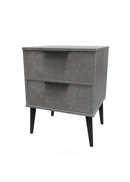 Swift Milano 2 Drawer Bedside Table (50.5cm x 41.5cm x 39.5cm) - One Size Image 3