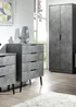 Swift Milano 2 Drawer Bedside Table (50.5cm x 41.5cm x 39.5cm) - One Size Image 5
