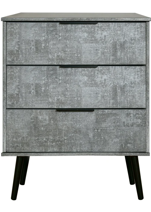 Ready Assembled Milano 3 Drawer Midi Chest - One Size Image 1