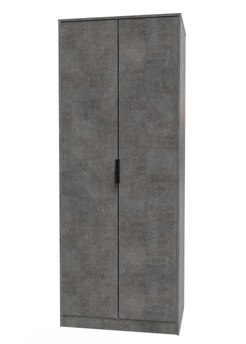 Swift Milano 2 Door Wardrobe (197cm x 53cm x 74cm) - One Size Image 3