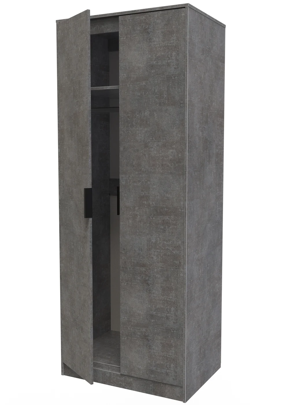 Swift Milano 2 Door Wardrobe (197cm x 53cm x 74cm) - One Size Image 4