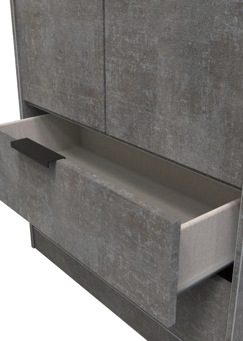 Ready Assembled Milano 2 Door 2 Drawer Wardrobe - One Size Image 3