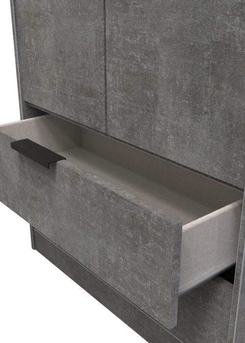 Ready Assembled Milano 2 Door 2 Drawer Wardrobe - One Size Image 3