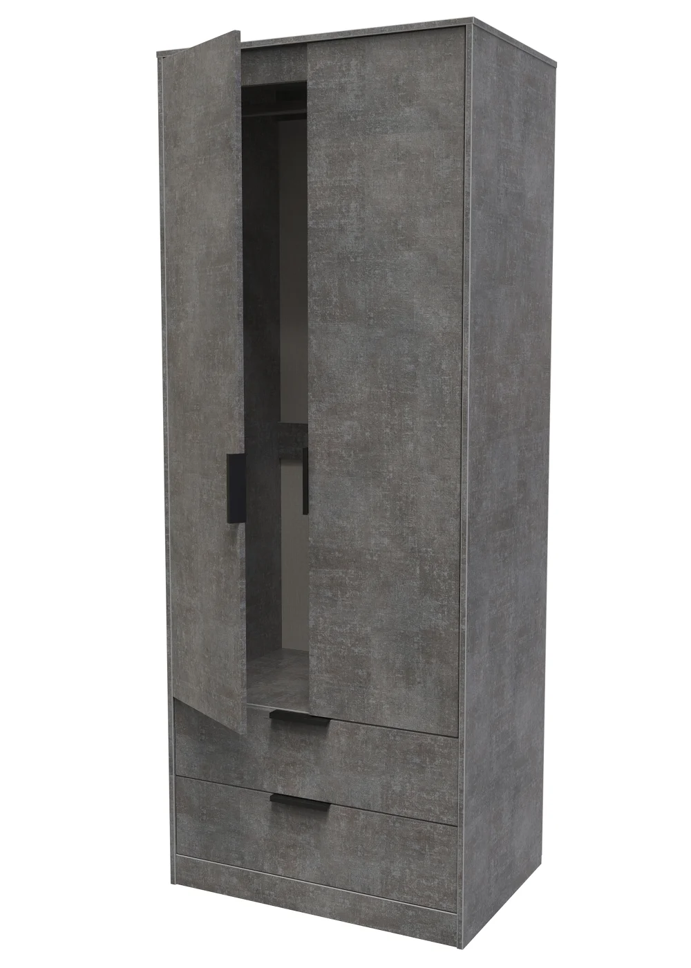 Ready Assembled Milano 2 Door 2 Drawer Wardrobe - One Size Image 5