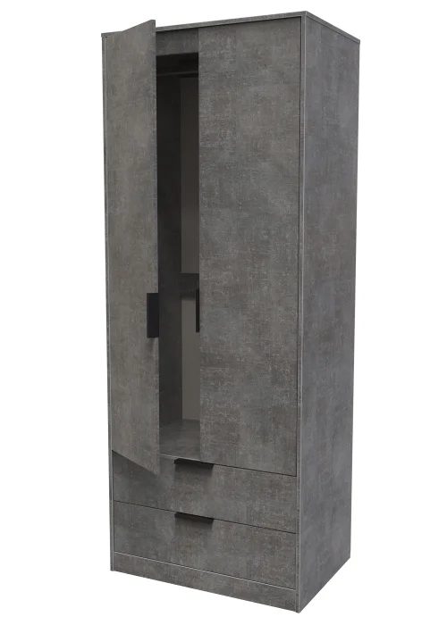 Ready Assembled Milano 2 Door 2 Drawer Wardrobe - One Size Image 5