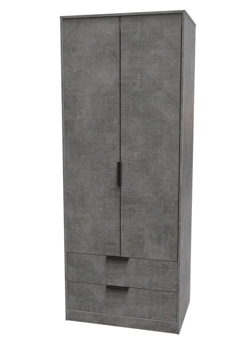 Ready Assembled Milano 2 Door 2 Drawer Wardrobe - One Size Image 4